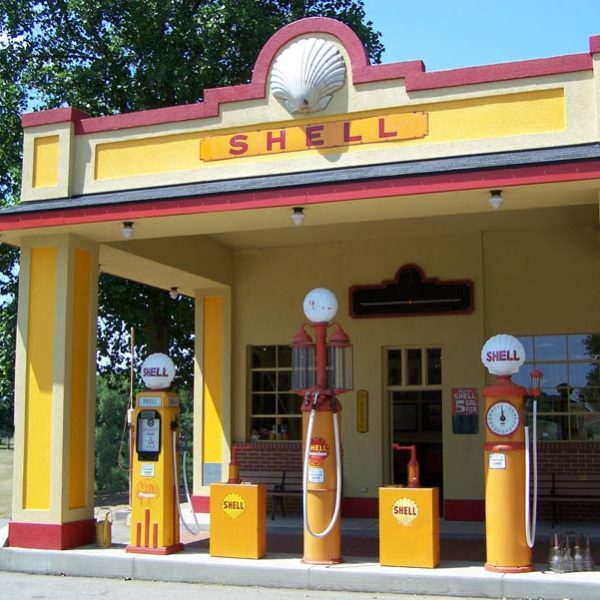 vintage Shell station