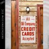 oil company credit cards sign