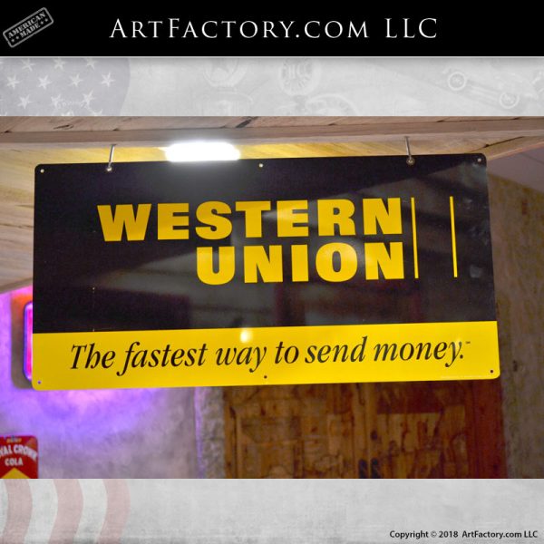 Vintage Western Union Tin Sign