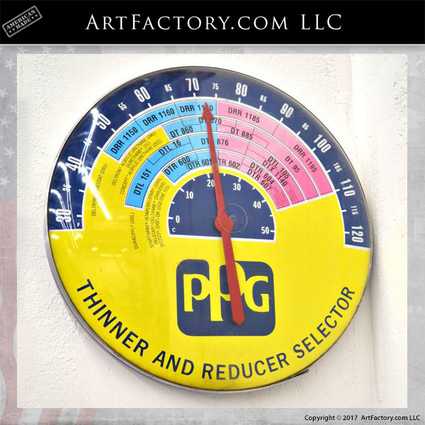 vintage PPG thermometer sign