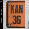 Kansas License Plate 1936