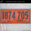 vintage Illinois license plate