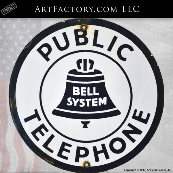 round Bell Telephone sign