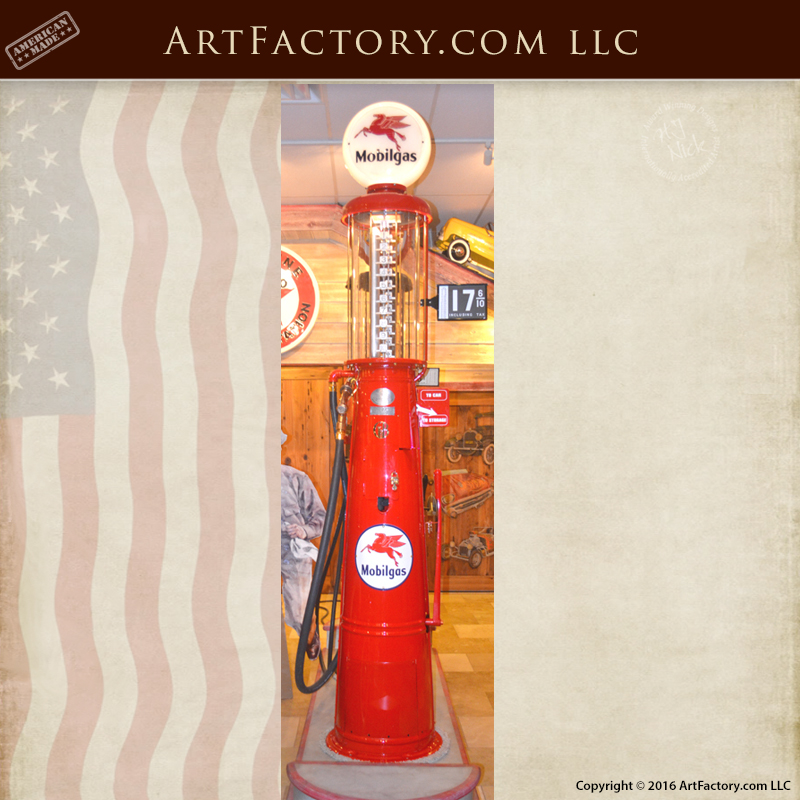Mobil Gas Pump Restored Old Gilbert Barker Vintage Pumps