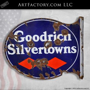Goodrich Silvertowns vintage flange sign