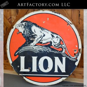 Vintage Lion Oil Station Sign