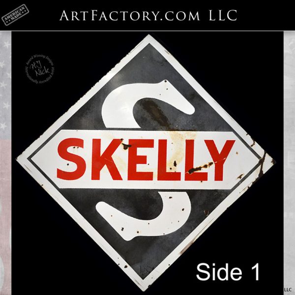 vintage double sided Skelly sign