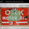 vintage Oak Motor Oil sign