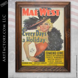 signed Mae West movie poster