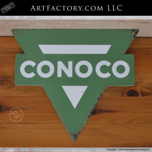 vintage Conoco triangle sign