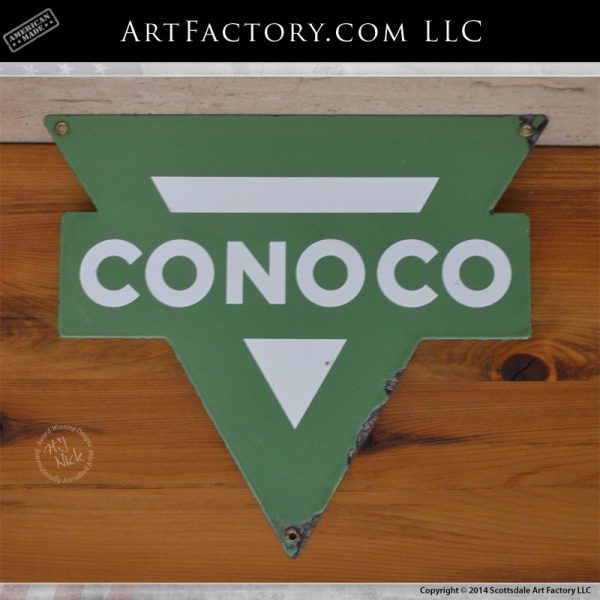 vintage Conoco triangle sign