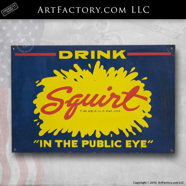 Drink Squirt Vintage Sign