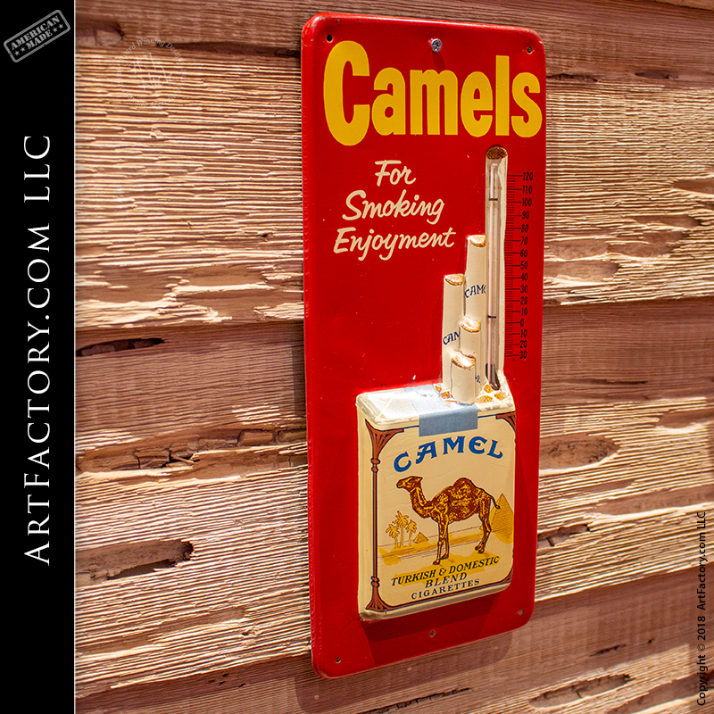 Vintage Camel Cigarettes Thermometer