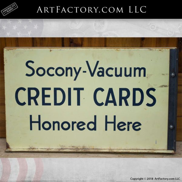 Socony-Vacuum Credit Cards sign