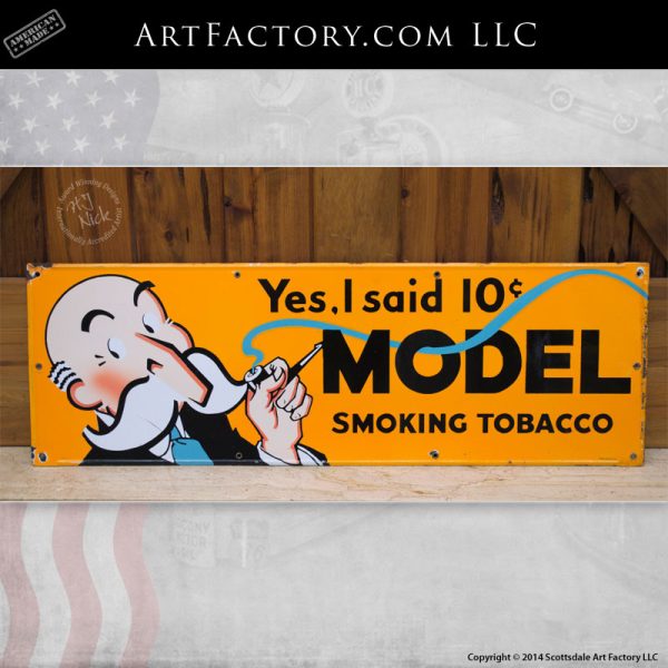 Vintage Model Tobacco Yes I Said Sign