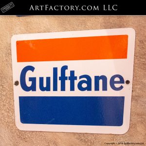 vintage Gufltane porcelain pump plate
