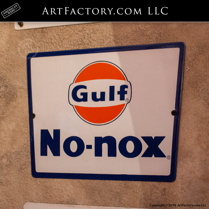 Gulf No-Nox Gas Pump Sign