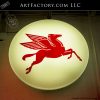 Mobil Pegasus Lighted Sign