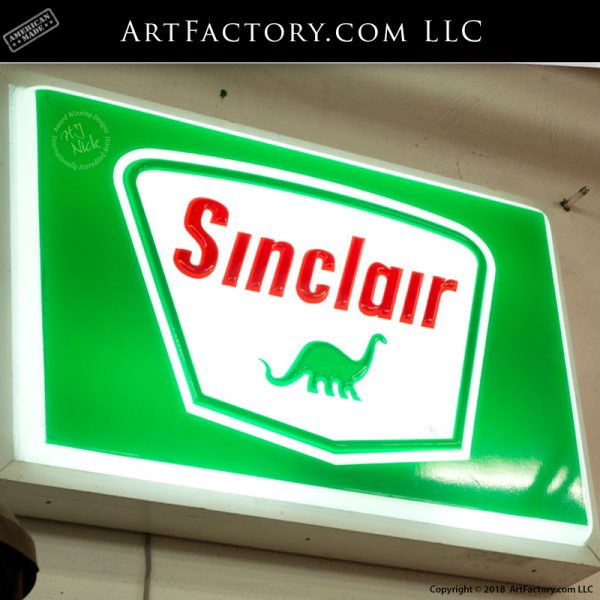 sinclair lighted sign