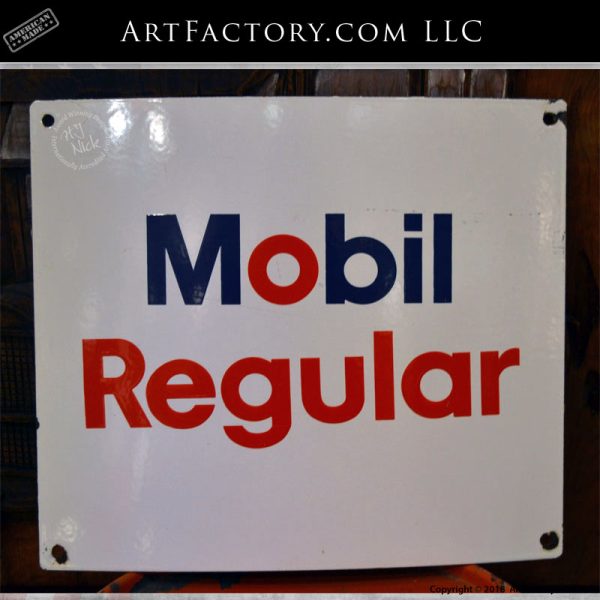 vintage Mobil Regular porcelain sign