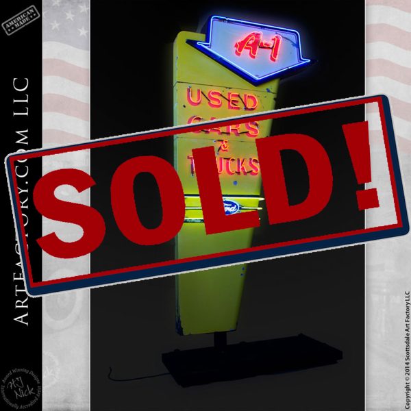 A-1 Used Cars Neon Sign