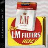 Vintage Chesterfield Cigarettes Flange Sign: Second Side Features L&M