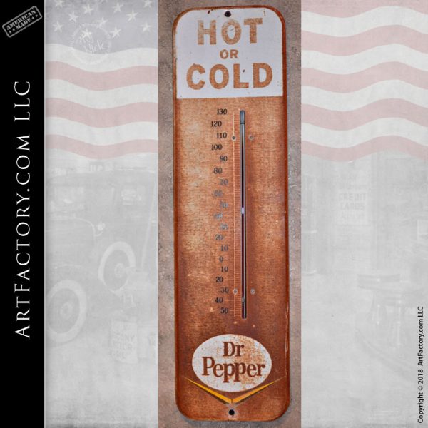 vintage Dr. Pepper thermometer sign