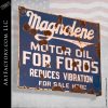 Magnolene motor oil sign