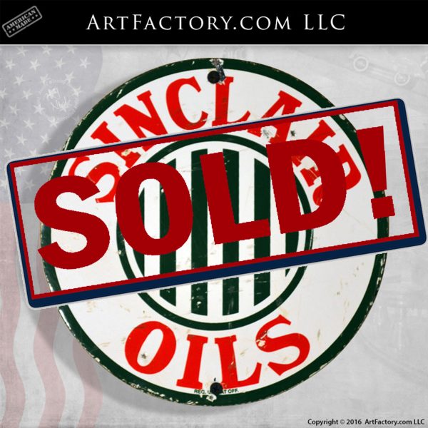 Vintage Sinclair Oils Sign