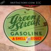 Vintage Green Streak Gasoline Sign
