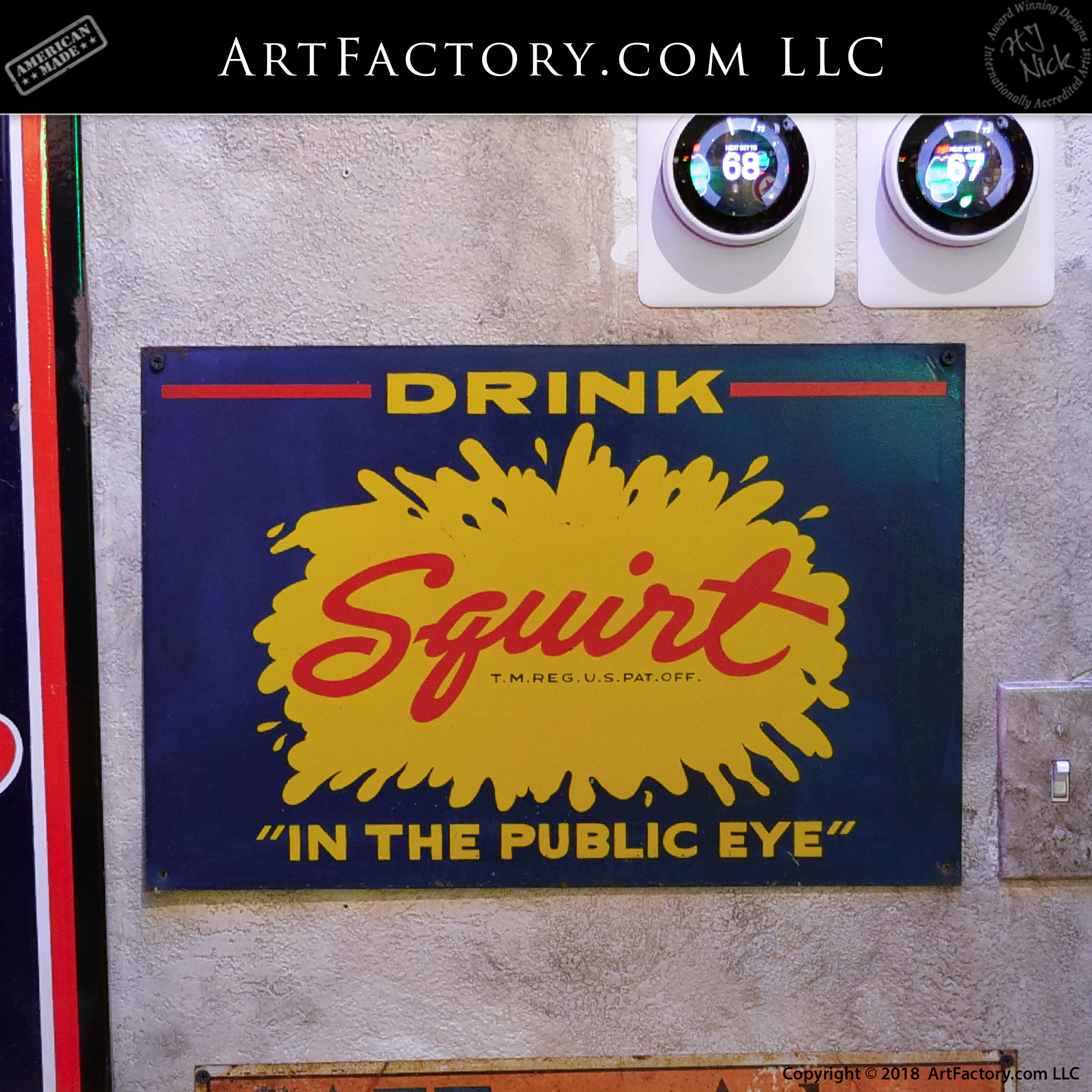 vintage squirt sign