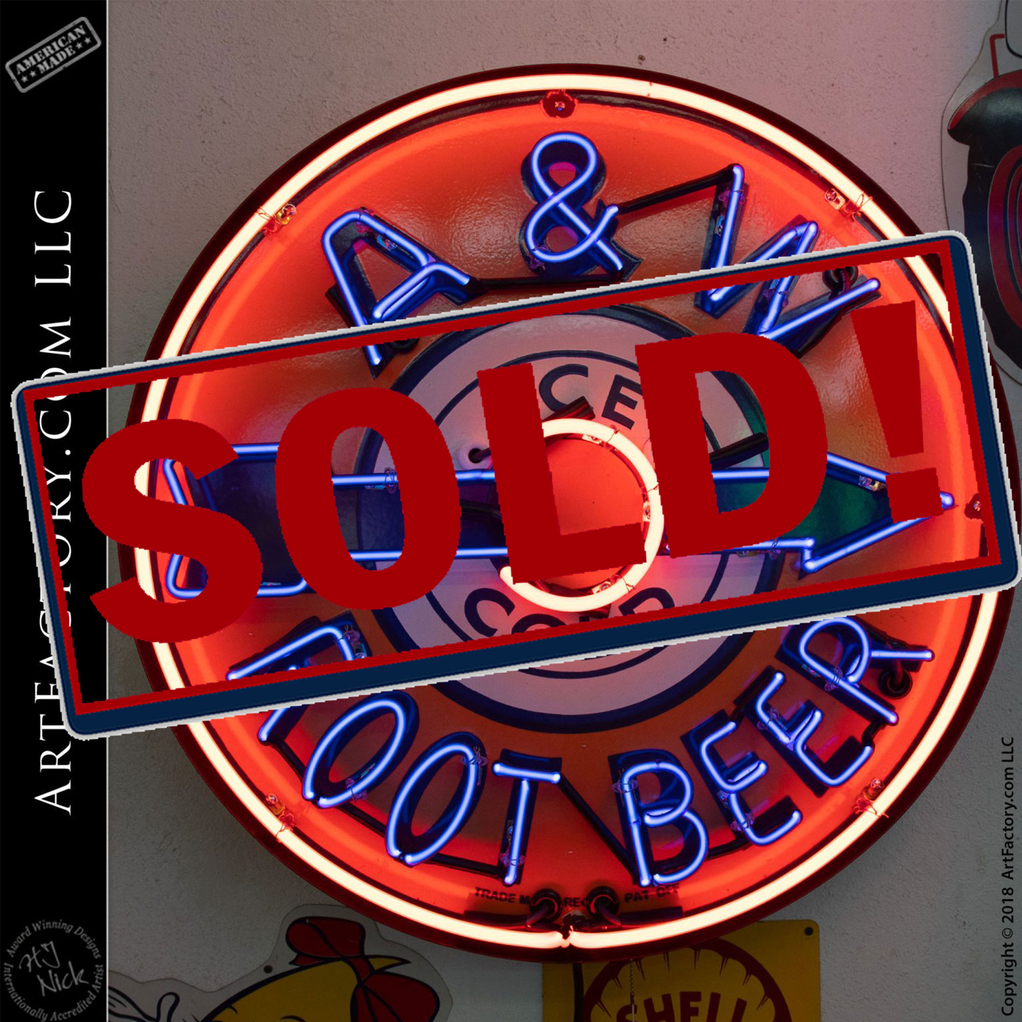 A&W Vintage Neon Root Beer Sign