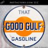 Good Gulf Gasoline Old Porcelain Sign