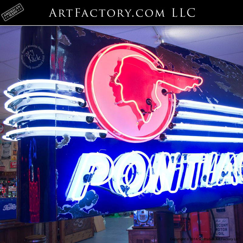 Pontiac Dealership Vintage Neon Sign