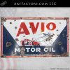Genuine AVIO Motor Oil Porcelain Sign