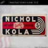 vintage Nichol Kola sign