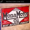 vintage mona motor oil sign