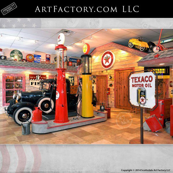 Texaco Golden Motor Oil Vintage Style Porcelain Signs Gas Pump Man Cave Station 