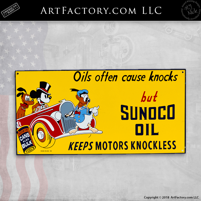 vintage Sunoco Oil Disney sign