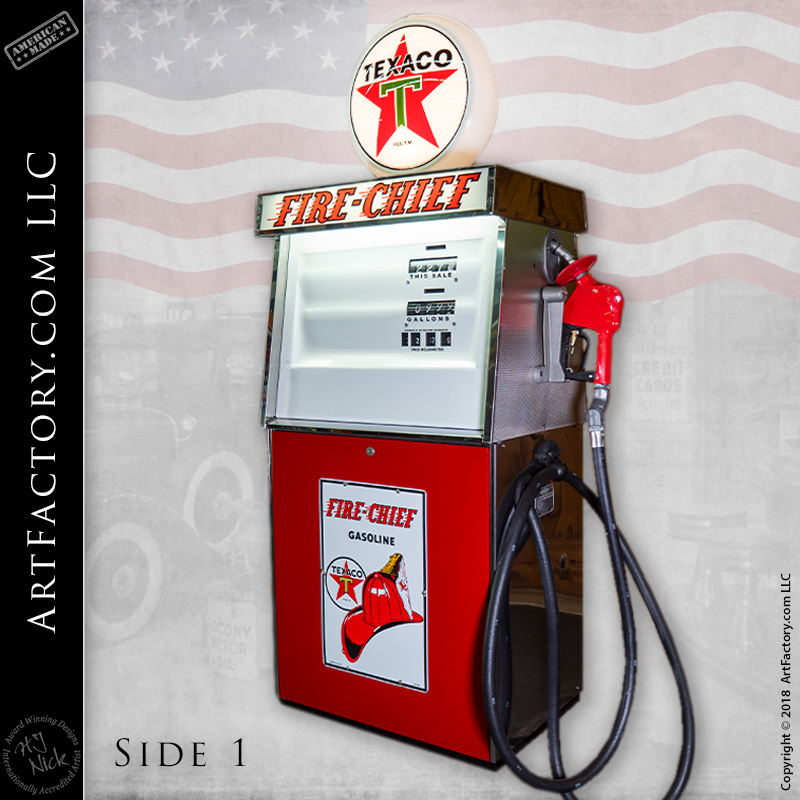 Texaco Fire Chief Vintage Style Porcelain Signs Gas Pump Man Cave Station 