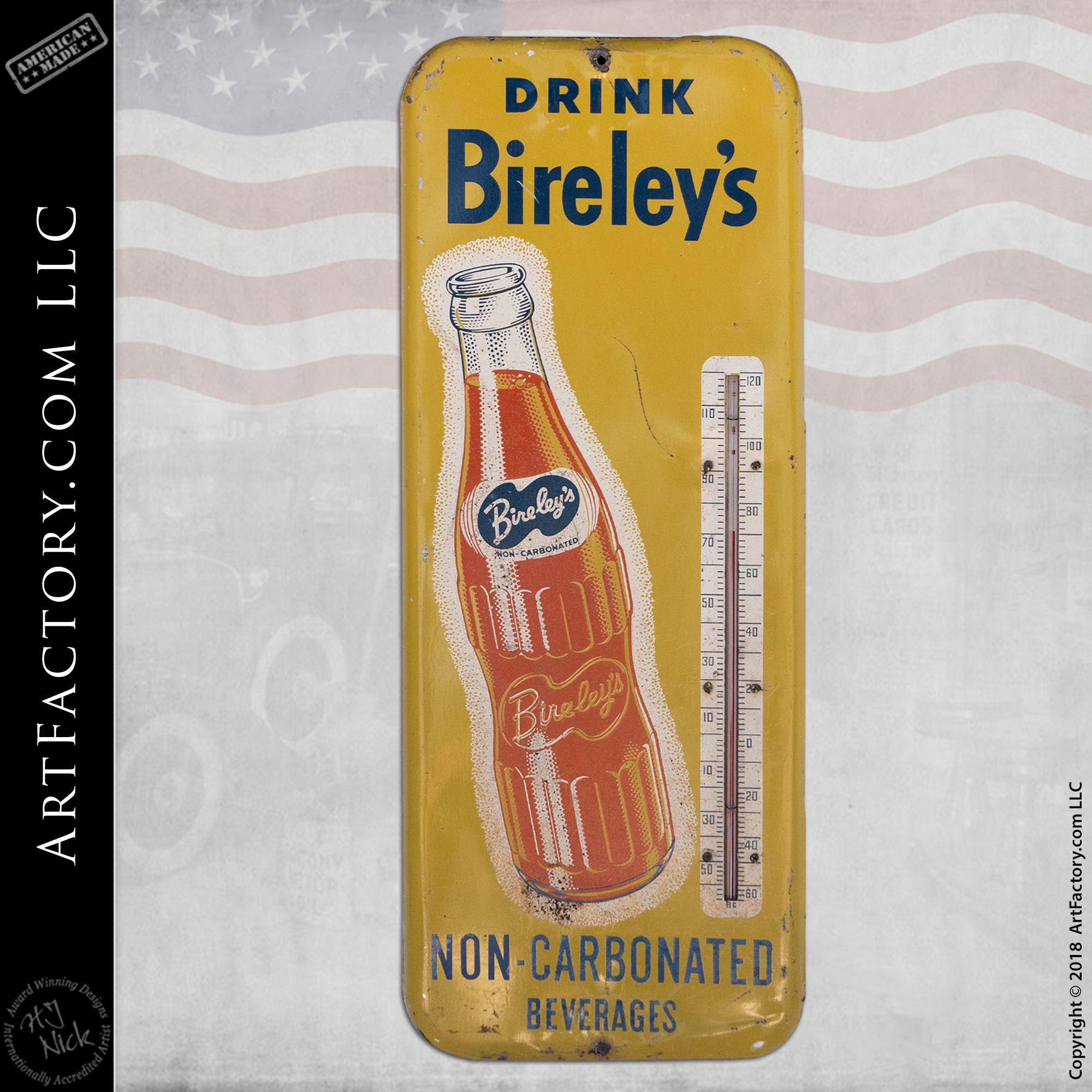 Drink Bireleys Soda Vintage Thermometer