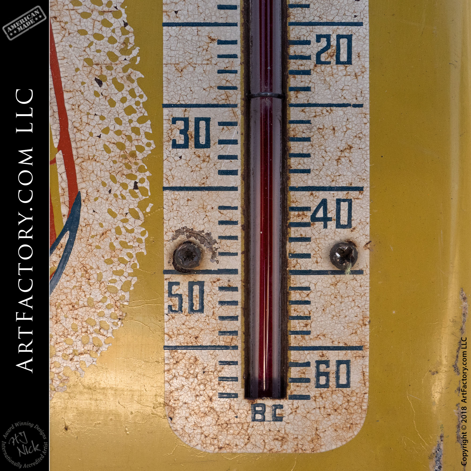 Vintage Thermometer Thermometer Wooden Thermometer Retro