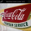 Vintage Coca-Cola Fountain Service Sign