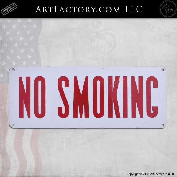 No Smoking Porcelain Sign