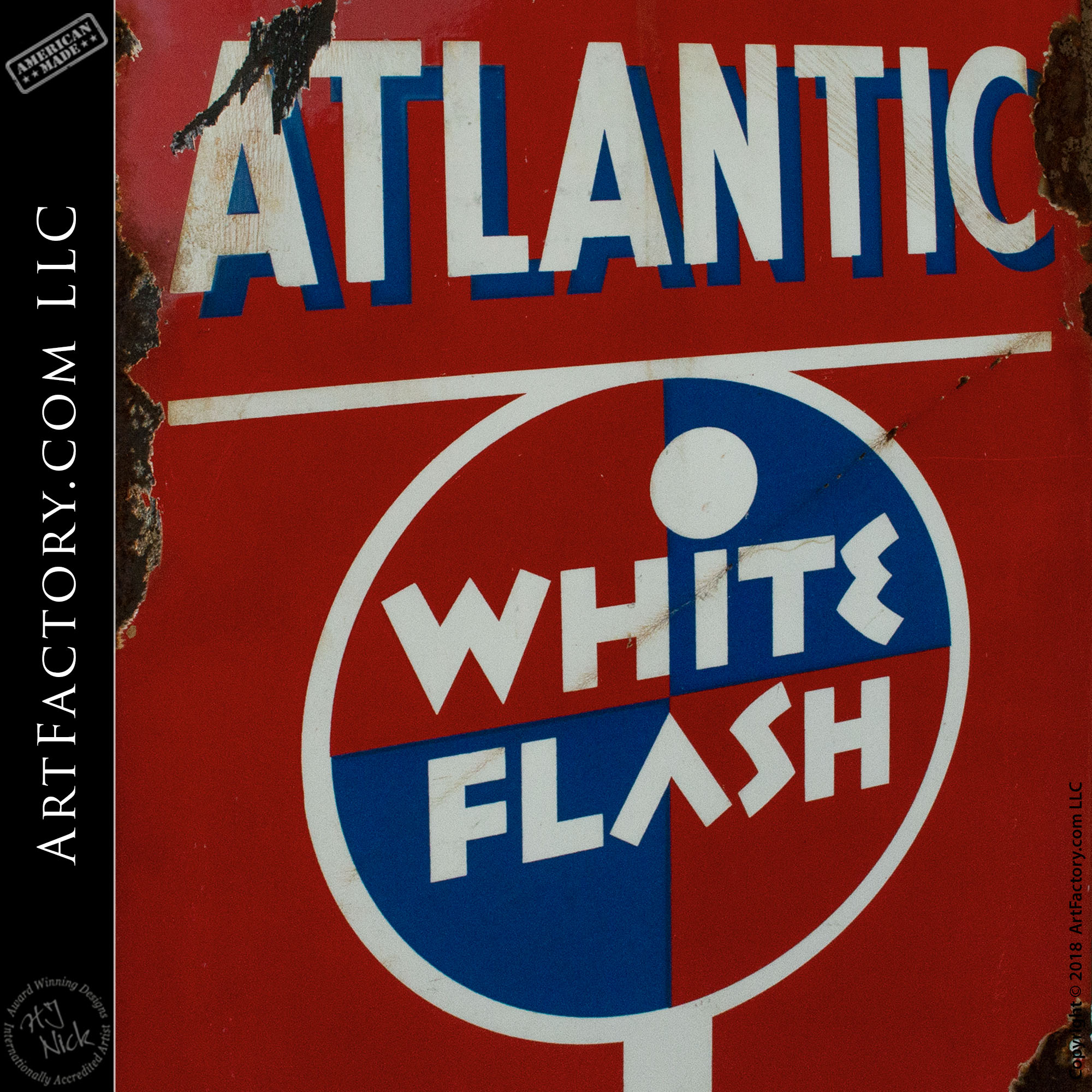 Vintage Atlantic White Flash Sign