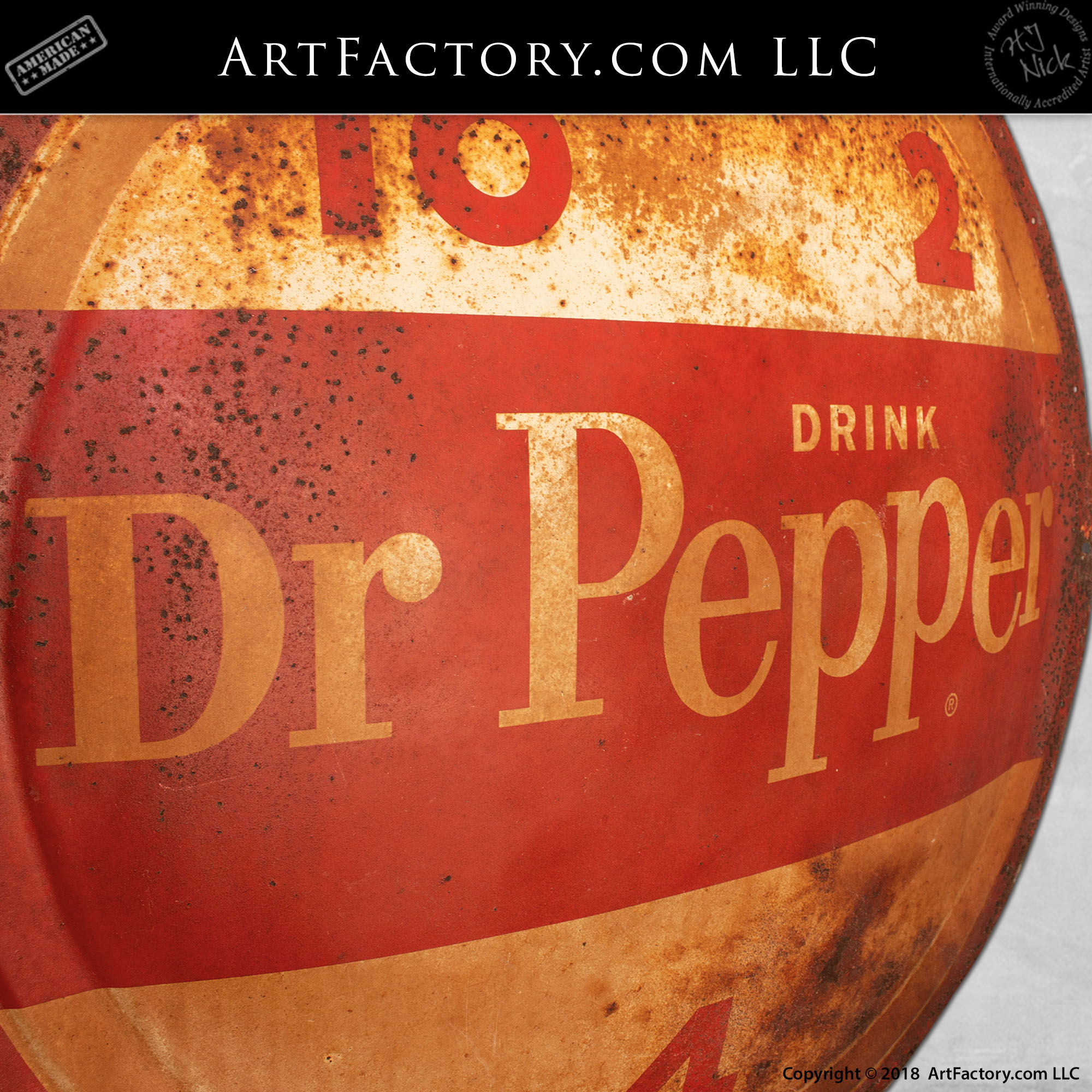 Vintage Dr Pepper Soda Porcelain Sign