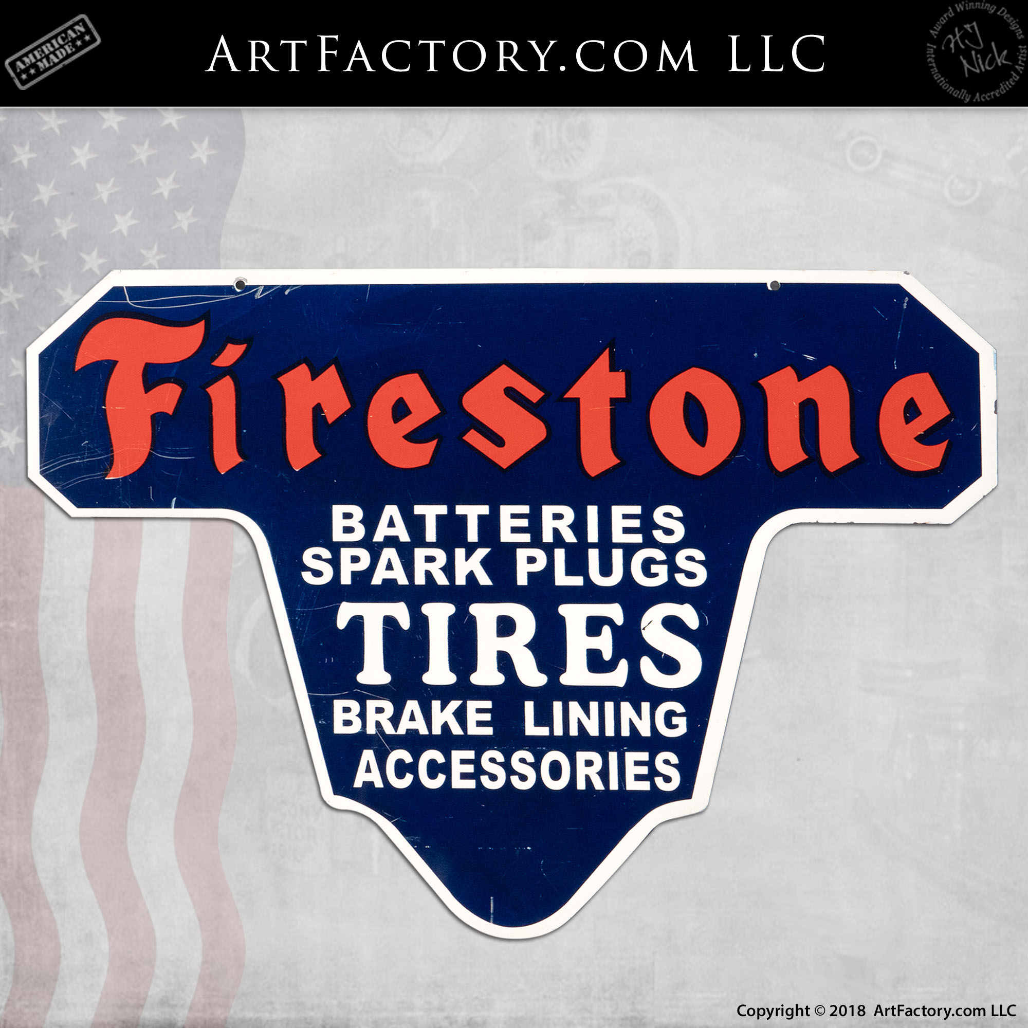 Vintage Firestone Tires Sign