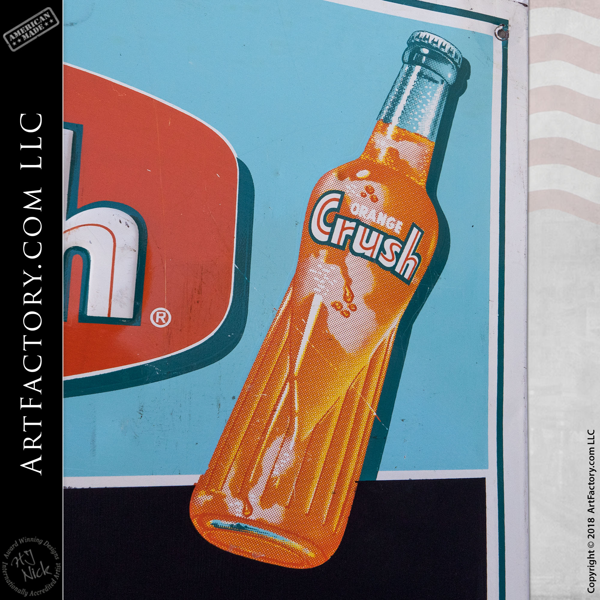 Vintage Orange Crush Chalkboard Sign: Original 1960's Soda Advertising 1960s Soda Advertising