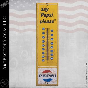 vintage Say Pepsi Please thermometer