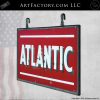 Vintage Atlantic Gasoline Hanging Sign